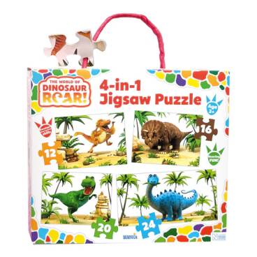The World of Dinosaur Roar! 4-in-1 Jigsaw Puzzle