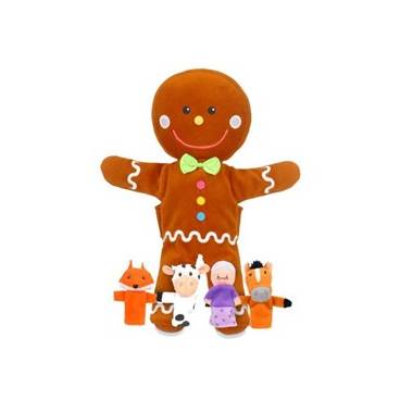 Gingerbread Man - Hand and Finger Puppet Set