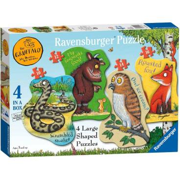 The Gruffalo: 4 in a Box Large Shaped Puzzle