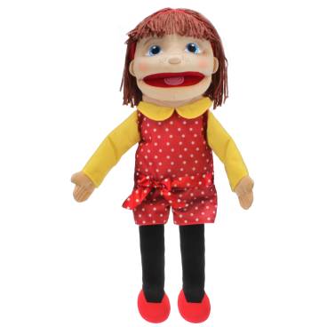 Medium Girl (Light Skin &amp; Red/Yellow Outfit) - Hand Puppet