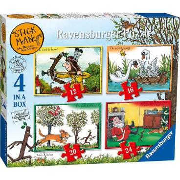 Stick Man: 4 in a Box Puzzle
