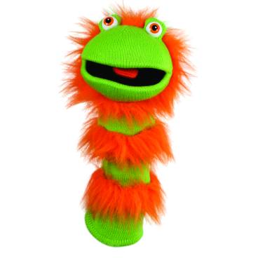 Ginger (Green and Orange) - Sock Puppet