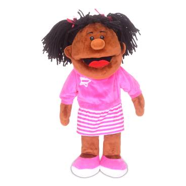 Girl (Dark Skinned) - Moving Mouth Hand Puppet