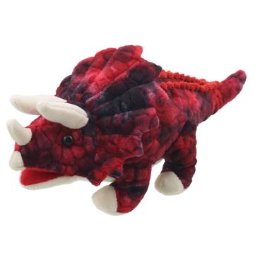 Baby Triceratops (Red) - Hand Puppet